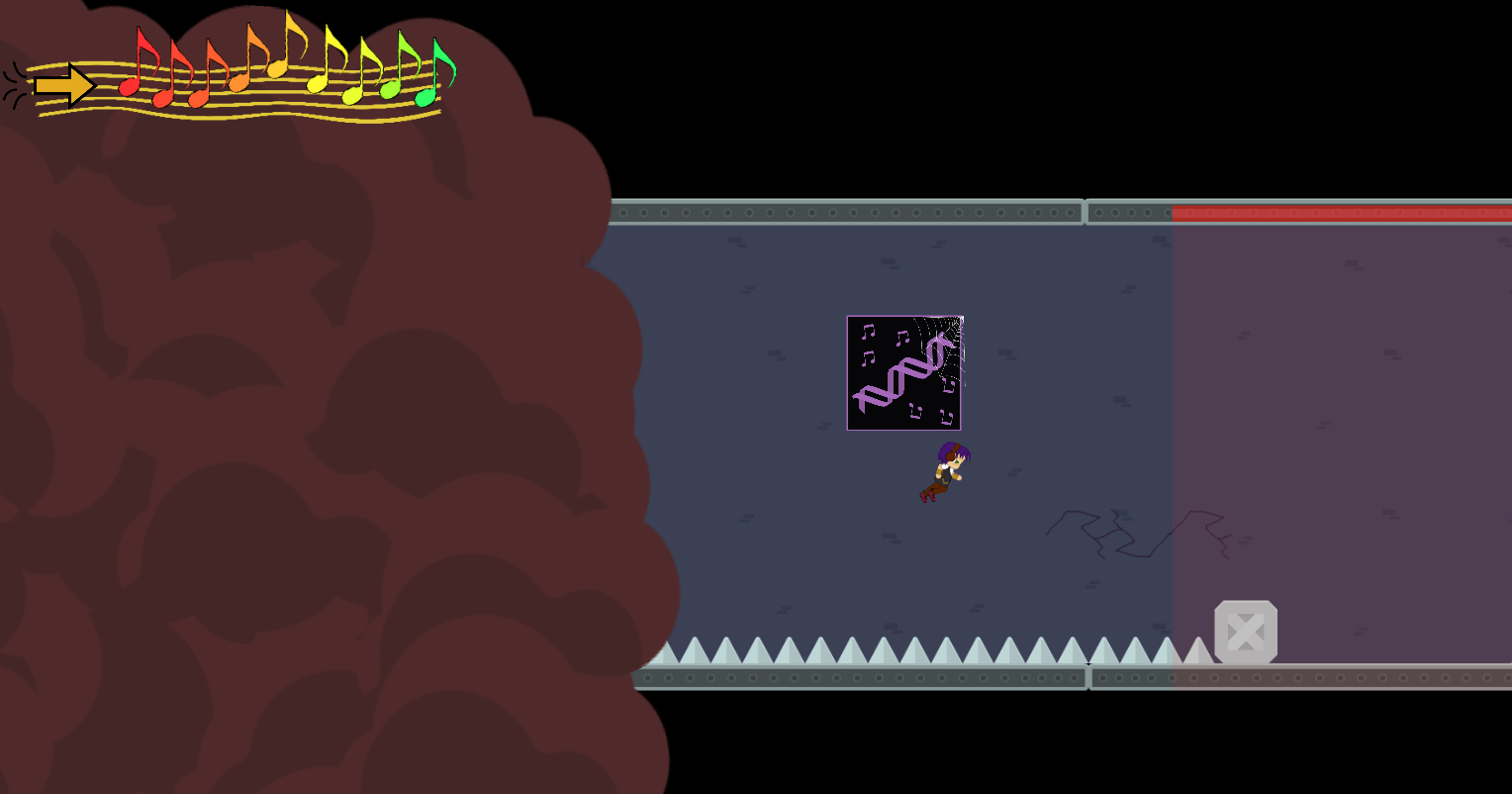 Game Dev Project: This level was created to allow the player to learn the abilities while being chased by a large evil cloud