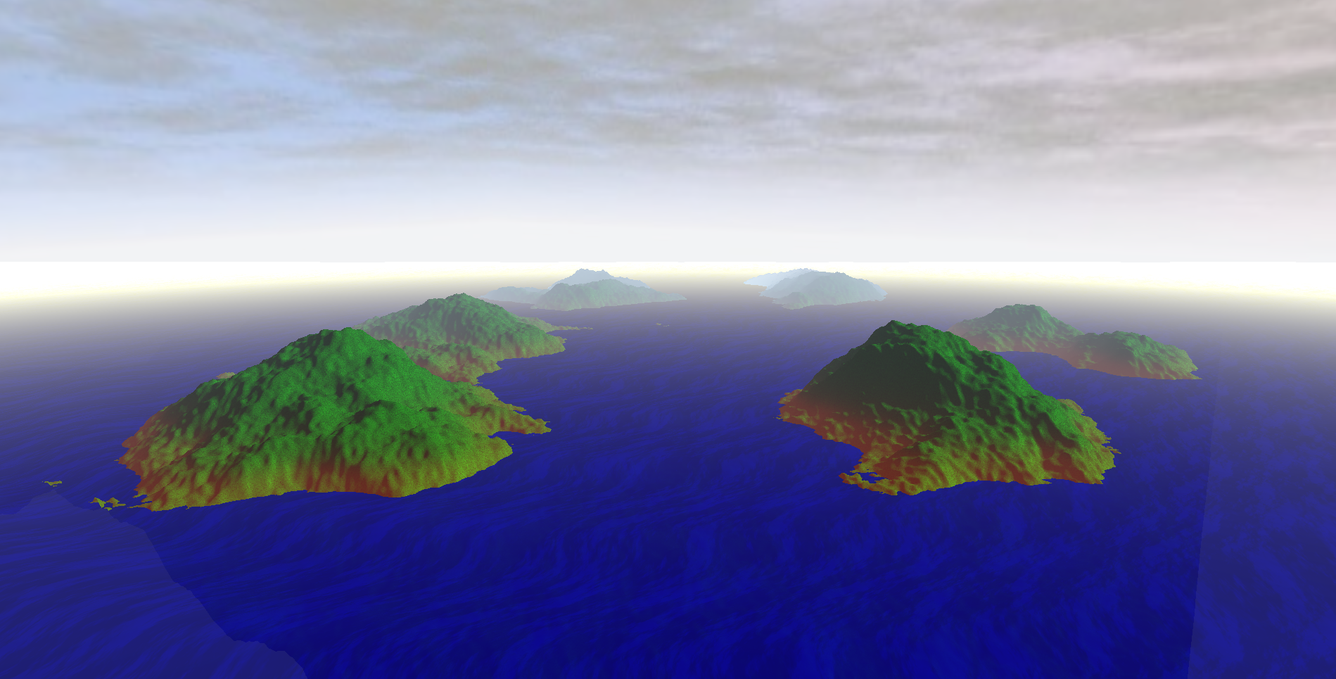 Archipelago Procedurally Generated with OpenGL
